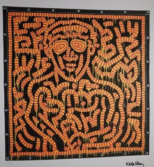 Litho de Keith Haring 70 x 50 cm, limitée, tamponnée,, Antiquités & Art, Art | Lithographies & Sérigraphies, Enlèvement ou Envoi