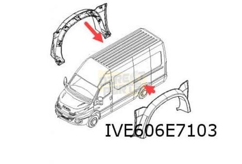 Iveco Daily (5/14-) wielkuiplijst Links achter (enkel lucht), Auto-onderdelen, Carrosserie, Spatbord, Overige automerken, Nieuw