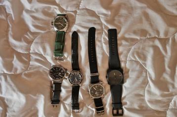 Lot 5 montres automatiques répliques - Style Panerai, U-Boat beschikbaar voor biedingen