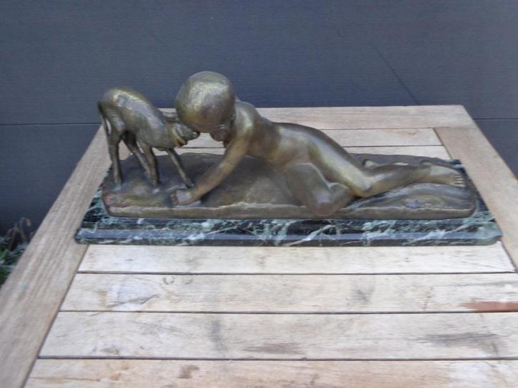 bronzen beeld -  kunstenaar  Ary bitter . 1883 - 1973, Antiek en Kunst, Antiek | Vazen, Ophalen of Verzenden