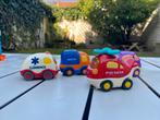 Vtech-auto's! 4! ambulance, tractor, helikopter, minibus, Ophalen, Gebruikt