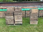 Lot van 18 oude fruitbakken decoratie tuin hout krat 35 euro, Ophalen, Gebruikt