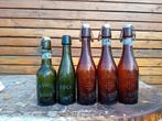 Oude vintage bierflessen L van Goethem Oplinter, Verzamelen, Ophalen of Verzenden, Gebruikt