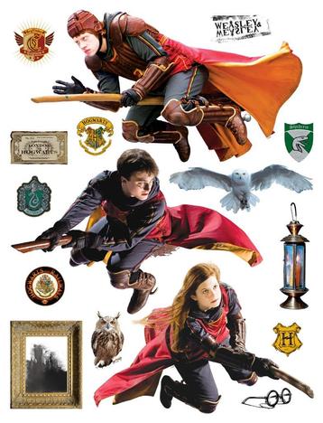 Harry Potter muurstickers Quidditch XL, Ron, Hermelien  beschikbaar voor biedingen