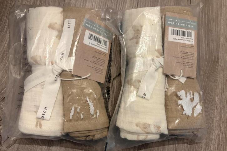 2x hydrofiele doekjes Little Dutch Bunny, Kinderen en Baby's, Babyvoeding en Toebehoren, Ophalen