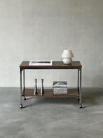 Vintage Mid-century bijzettafel/stellingkast op wielen, Enlèvement, Comme neuf