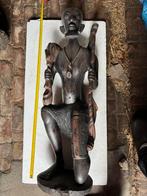 Groot afrikaans beeld massief hout, Antiek en Kunst, Ophalen