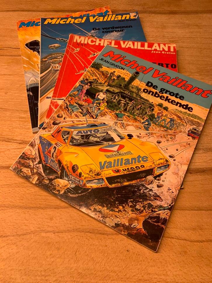 Michel Vaillant – 4 originele strips in goede staat (set), Boeken, Stripverhalen, Gelezen, Meerdere stripboeken, Ophalen of Verzenden
