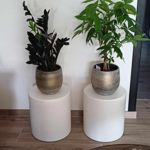 Elho 2x ronde planten/zit kruk zg staat zie objecten, Maison & Meubles, Accessoires pour la Maison | Colonnes & Piliers, Utilisé