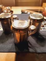 Verzilverde koffie perculators Wiskemann  3 + 3 glashouders, Ophalen
