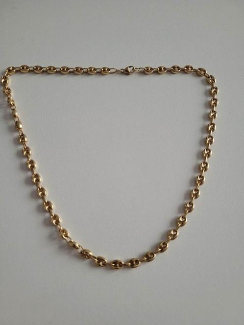 18 karaats gouden ketting ---->LEES DE BESCHRIJVING!, Handtassen en Accessoires, Kettingen, Goud, Goud, Ophalen