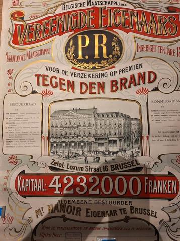Affiche Sublime Top Brussels Insurance Rare, Enlèvement ou Envoi, Utilisé