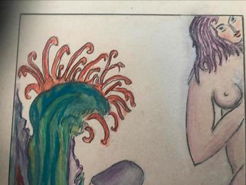 Armand Simon dessin aquarelle fleurs du mal