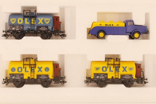 Marklin 46751 H0 Set van drie ketelwagens en een voertuig 'O, Hobby en Vrije tijd, Modeltreinen | H0, Zo goed als nieuw, Treinset