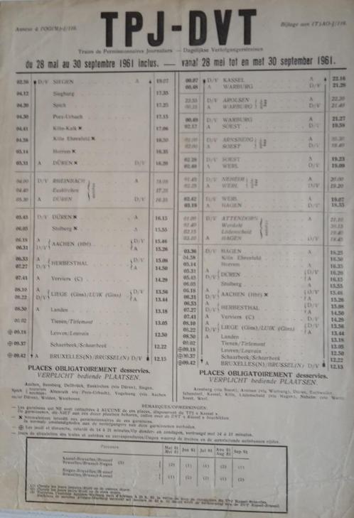 Documents ferroviaires TPJ et CRS 3 jours, Verzamelen, Spoorwegen en Tram, Gebruikt, Trein, Overige typen, Ophalen of Verzenden