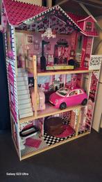 Maison de jeu Barbie + voiture 1m28 H 80 cm L, Maison de poupées, Utilisé, Enlèvement ou Envoi