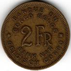 Congo belge : 2 Francs 1946 KM #28 Ref 14650, Timbres & Monnaies, Enlèvement ou Envoi, Monnaie en vrac, Autres pays