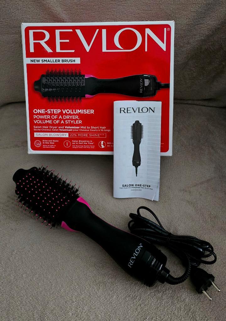 REVLON VOLUME BORSTEL (2 in 1) - 3 VERWARMINGSFUNTIES, Electroménager, Équipement de Soins personnels, Comme neuf, Soin des cheveux