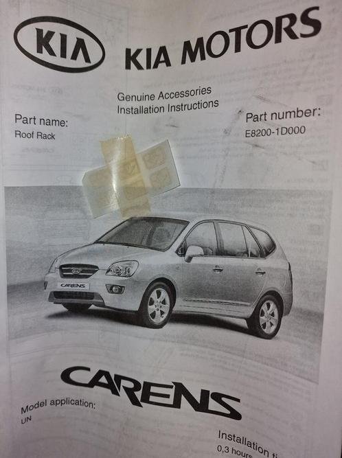 Dakdrager origineel imperiaal E8200-1D000 Kia Carens 2007, Auto diversen, Dakdragers, Nieuw, Ophalen of Verzenden