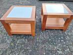 Tables d'appoint en cerisier avec plateau en verre/table, Enlèvement ou Envoi, Moins de 55 cm, Bois, Moins de 45 cm