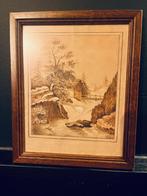 Originele Antieke Tekening uit 1850!, Ophalen of Verzenden