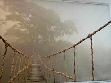 Canvas doek jungle met loopbrug 200 x 140 cm. beschikbaar voor biedingen