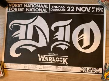 Oude poster Dio @ Vorst Nationaal ‘87, Enlèvement ou Envoi, Comme neuf, Affiche, Œuvre d'art ou Peinture