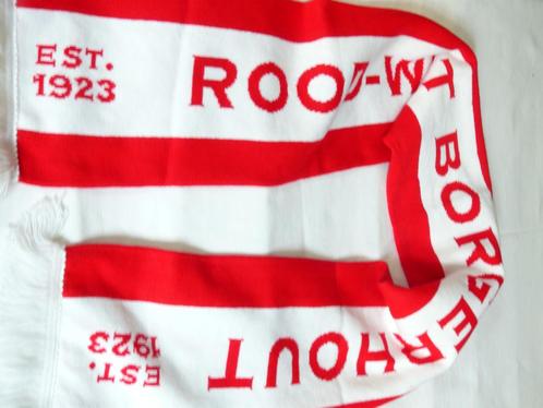 Nog mooie sjaal fanclub rood-wit Borgerhout RAFC  100 jaar, Verzamelen, Sportartikelen en Voetbal, Zo goed als nieuw, Vaantje of Sjaal
