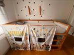Ikea Kura keerbaar bed met matras en bedgordijn 90x200, Ophalen, Zo goed als nieuw