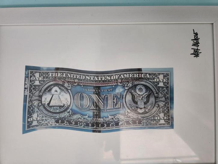 Karl Lagasse litho one dollar in the sky, Antiek en Kunst, Kunst | Litho's en Zeefdrukken, Ophalen of Verzenden