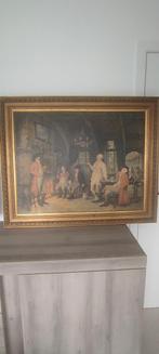 Olie schilderij op doek de pijprokers Frank Moss Bennett, Ophalen of Verzenden