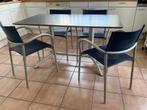 Desing keuken talel + 4 stoelen, Ophalen, Gebruikt, Overige typen, Kunststof