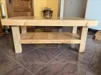 table basse en bois massif faite main, Comme neuf, 100 à 150 cm, Autres essences de bois, Rectangulaire