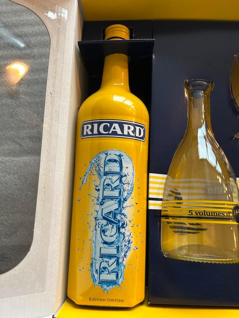 Ricard 2 x 1L + Plaque Metallique en Coffret Cadeaux - Nevejan