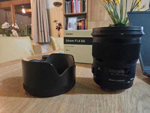 Sigma 50mm F1.4 DG HSM 'Art' reeks voor Canon, Audio, Tv en Foto, Foto | Lenzen en Objectieven, Zo goed als nieuw, Standaardlens