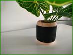 ART houten pot voor kunstplanten 13cm x11 cm, Overige materialen, Rond, Ophalen of Verzenden, Binnen