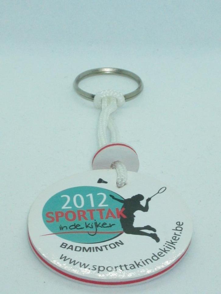 Sleutelhanger Bloso - Badmington - 2012Sleutelhanger, Verzamelen, Sleutelhangers, Gebruikt, Sport, Ophalen of Verzenden