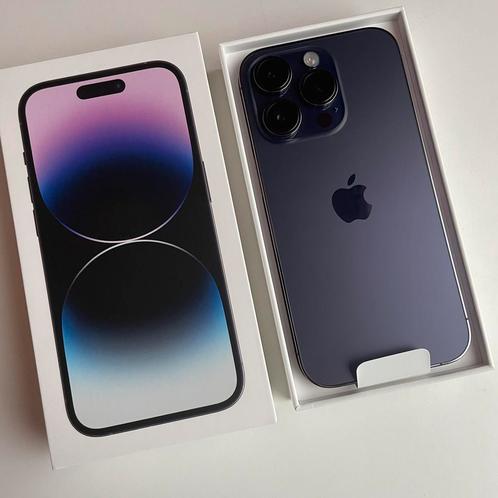 iPhone 14 Pro 1000GB boite, facture, 3 coques Apple, verre, Telecommunicatie, Mobiele telefoons | Apple iPhone, Zo goed als nieuw