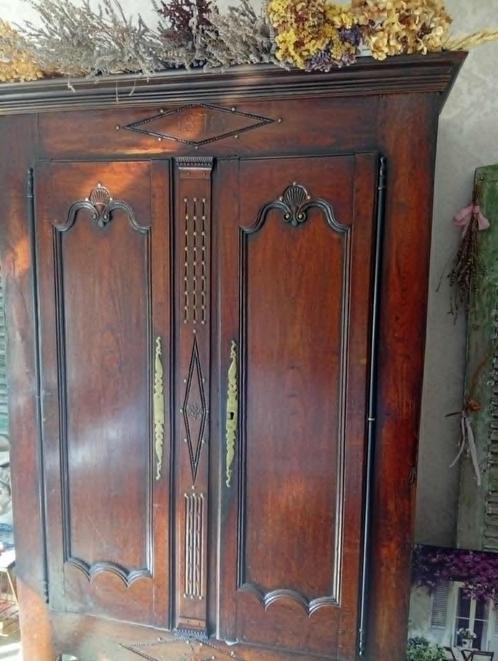 zeer mooie antieke handgemaakte kast en meer huisraad, Huis en Inrichting, Kasten | Kleerkasten, Gebruikt, Glas, Ophalen
