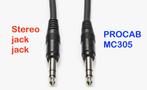 MC305 Stereo Jack Jack 6,35 mm Pro-geluidskabel, Audio, Tv en Foto, Audiokabels en Televisiekabels, Ophalen of Verzenden, Gebruikt