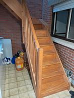 Eiken trap met leuning, Doe-het-zelf en Bouw, Ladders en Trappen, Ophalen, Zo goed als nieuw, Trap