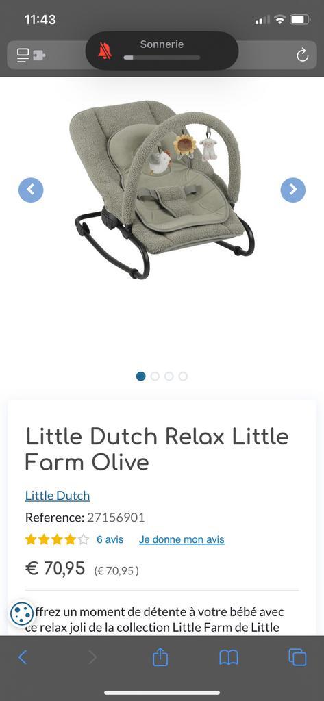 Relax baby, nooit gebruikt, Kinderen en Baby's, Wipstoeltjes, Nieuw, Ophalen