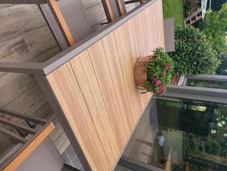 Table 100% alu extensible, Tuin en Terras, Tuintafels, Zo goed als nieuw, Rechthoekig, Aluminium, Ophalen