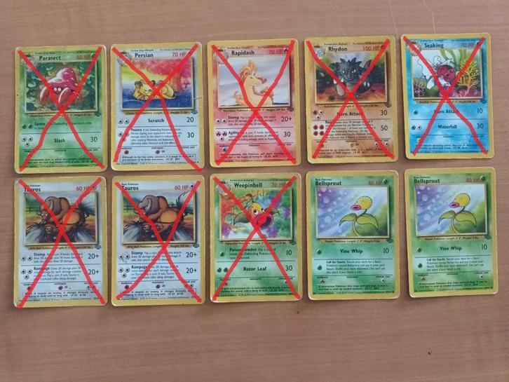 Pokémon Jungle set (juni 1999), Hobby en Vrije tijd, Verzamelkaartspellen | Pokémon, Zo goed als nieuw, Meerdere kaarten, Ophalen of Verzenden