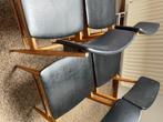 vintage stoelen, Quatre, Brun, Bois, Vintage