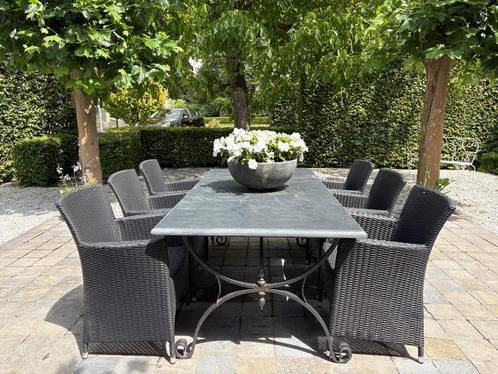 Prachtige tuinset | hardstenen tuintafel en 6 stoelen, Tuin en Terras, Tuinsets en Loungesets, Gebruikt, Tuinset, Overige materialen