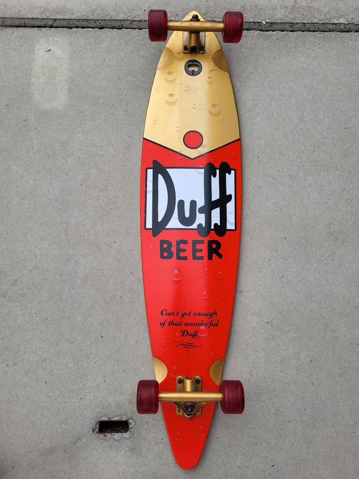 Santa Cruz LTD The Simpsons Duff Pintail Longboard, Sport en Fitness, Skateboarden, Zo goed als nieuw, Skateboard, Longboard, Ophalen