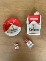 Marlboro sigarettenset asbakken en aansteker, Zo goed als nieuw