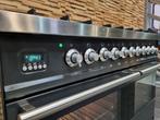 🔥Luxe Fornuis Boretti 100 cm antraciet + rvs 6 pit 2 ovens, 60 cm of meer, 5 kookzones of meer, Vrijstaand, 90 tot 95 cm