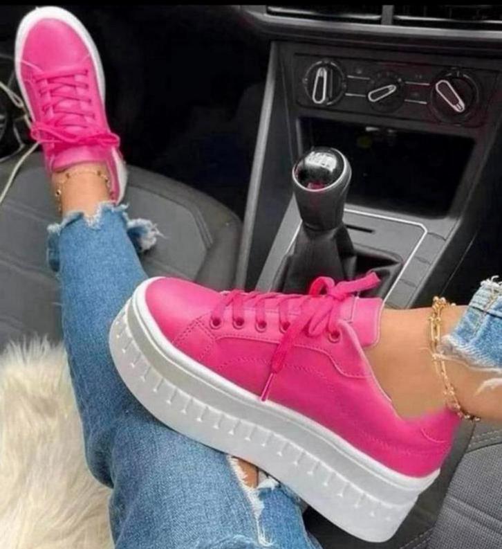 Hoge zool - Roze Wit dames Sneakers sneaker NIEUW maat 40-39, Kleding | Dames, Schoenen, Nieuw, Sneakers, Roze, Ophalen of Verzenden